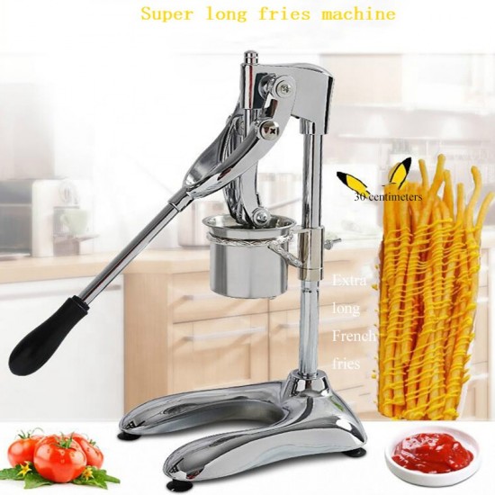 Manual Stainless Steel Super Long Potato French Fries Making Squeezer Potato Chips Maker Machine