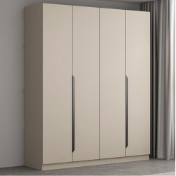 Hotel Wardrobe Bedroom Closet Modern Light Grey Color Design With Clothes Hanger Two Doors