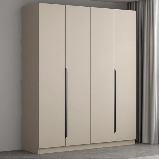 Hotel Wardrobe Bedroom Closet Modern Light Grey Color Design With Clothes Hanger Two Doors