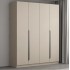 Hotel Wardrobe Bedroom Closet Modern Light Grey Color Design With Clothes Hanger Two Doors
