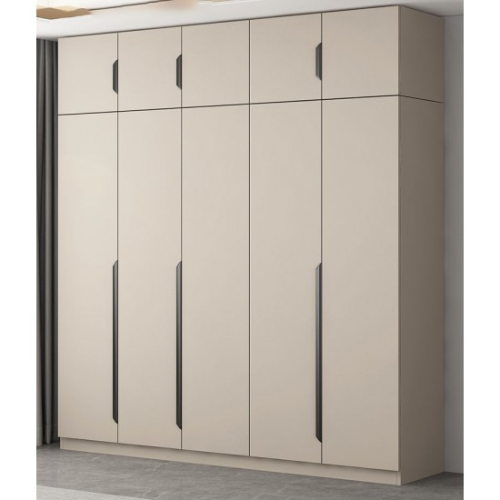 Hotel Wardrobe Bedroom Closet Modern Light Grey Color Design With Clothes Hanger Two Doors