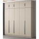 Hotel Wardrobe Bedroom Closet Modern Light Grey Color Design With Clothes Hanger Two Doors