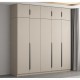 Hotel Wardrobe Bedroom Closet Modern Light Grey Color Design With Clothes Hanger Two Doors