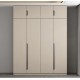 Hotel Wardrobe Bedroom Closet Modern Light Grey Color Design With Clothes Hanger Two Doors