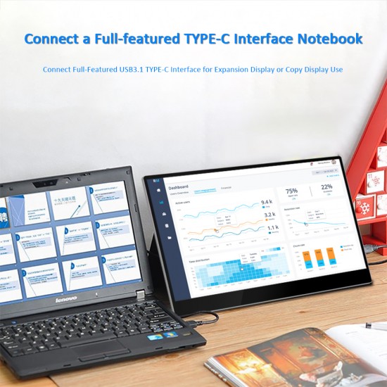 SIBOLAN 600 Brightness 100% Color Gamut 15.6 Inch Uhd 4k Portable Monitor Type-c with Stand case Touch Screen for Laptops