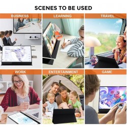 SIBOLAN 600 Brightness 100% Color Gamut 15.6 Inch Uhd 4k Portable Monitor Type-c with Stand case Touch Screen for Laptops