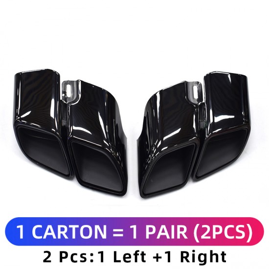 DEX Car Exhaust Tip for Porsche Panamera 971 2017-2024 Upgrade to GTS Square Quad Turbo Muffler Exhaust Nozzle Dual Tail Pipe