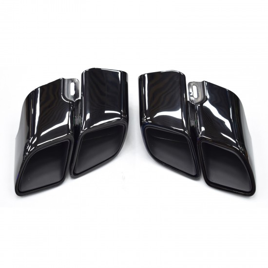 DEX Car Exhaust Tip for Porsche Panamera 971 2017-2024 Upgrade to GTS Square Quad Turbo Muffler Exhaust Nozzle Dual Tail Pipe