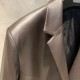 Trend Western-style Clothes Silk blazer Jackets Woman Women's Brown Leather Jacket