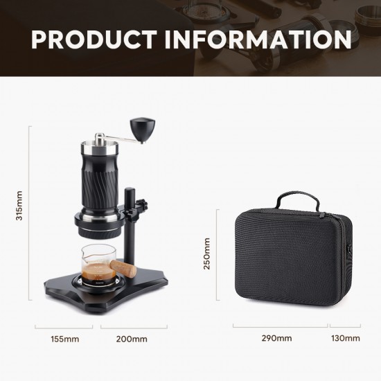 Manual Espresso Coffee Maker Set for Camping No Electricity 12 bar Rich Crema Handmade Coffee Maker