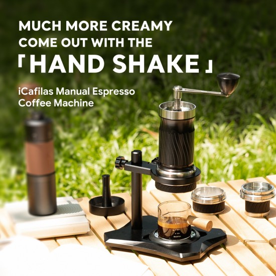 Manual Espresso Coffee Maker Set for Camping No Electricity 12 bar Rich Crema Handmade Coffee Maker