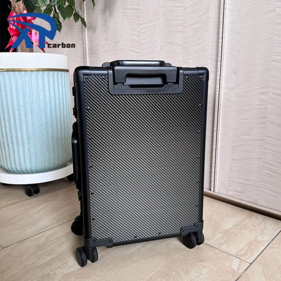 High Quality Forged Usb Charging Port Luggage Trolly Bag With Tsa Lock Carbon Fiber Suitcase