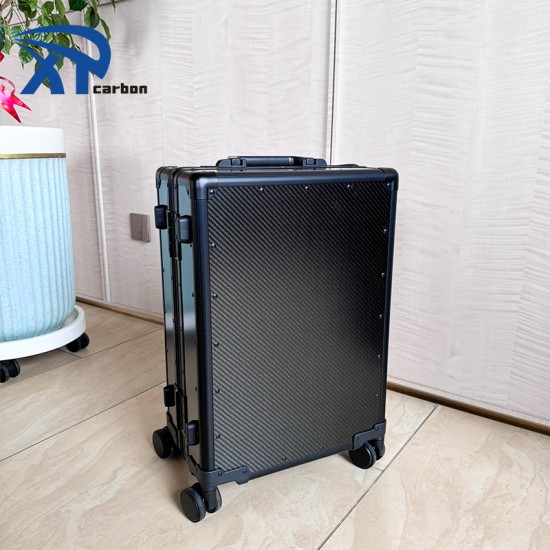 High Quality Forged Usb Charging Port Luggage Trolly Bag With Tsa Lock Carbon Fiber Suitcase