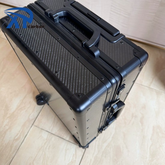 High Quality Forged Usb Charging Port Luggage Trolly Bag With Tsa Lock Carbon Fiber Suitcase