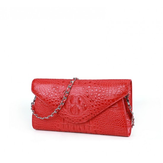 Women Small Genuine Leather Crocodile Handbag Women'S Alligator Skin Clutches Purse Crossbody Shoulder Bag Evening Bags