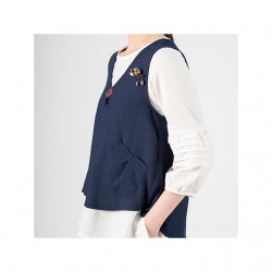 [SUM&SIM]Customizable Discount Custom Knit Top Wear Well Made Fashion Print Women Casual Organic Fabric Leaf Vest-Pants Set