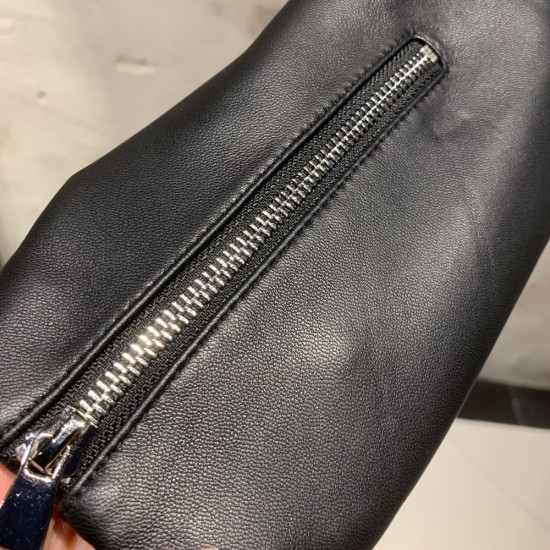 Hot Sales Cropped Warms Fur Clothes Fur Black Leather Jackets Original fox Leather Jacket