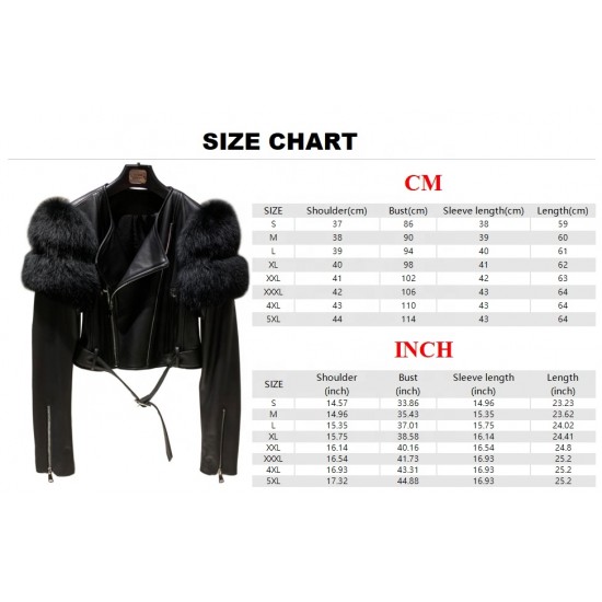 Hot Sales Cropped Warms Fur Clothes Fur Black Leather Jackets Original fox Leather Jacket
