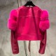 Fluffy Fashion Long Sleeves Jacket Women fox Leather Fur Clothes Outdoor Wear Leather Jackets