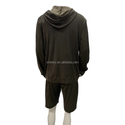 Custom Long Sleeved Hoodie and Shorts Faraday Clothing Sets Emf Protection Men Hoodie
