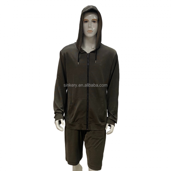 Custom Long Sleeved Hoodie and Shorts Faraday Clothing Sets Emf Protection Men Hoodie