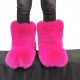 Factory Raccoon Fox Fur Boots Women Shoes Warm Boot for Women
