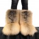 Factory Raccoon Fox Fur Boots Women Shoes Warm Boot for Women