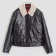 NAFA OEM Women's Street Wear Genuine Leather Outerwear Jacket Tops Clothes Sheep Fur Collar