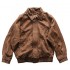 New Style Casual Men's Garment Vintage Short Genuine Leather Coats Cow Skin Casual Single Button Camel Clothes Jackets