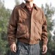New Style Casual Men's Garment Vintage Short Genuine Leather Coats Cow Skin Casual Single Button Camel Clothes Jackets