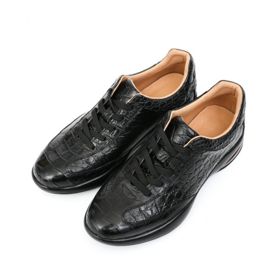 2024 New Crocodil Belly Men's Casual Sneakers Genuine Leather Men's Shoes alligator Shoes Men