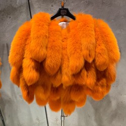 Factory Wholesale Fluffy fox Shawls Winter Clothes Fur Shawl Plus Size Women's Clothing Sexy