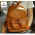 Top Layer Horsehide Tanned Leather Backpack with Handmade Copper Hardware Men's and Women's Fashion Accessory