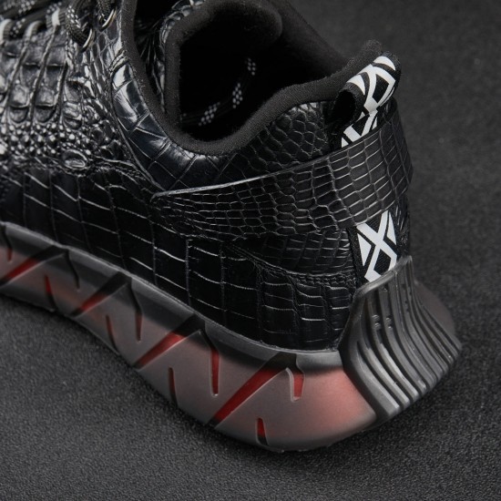 2024 New Leather Men's Shoes Genuine Leather Trend Versatile Sports and Casual Shoes Thick Sole Elevated Shoes Wholesa