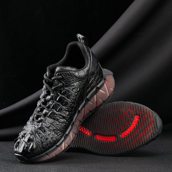 2024 New Leather Men's Shoes Genuine Leather Trend Versatile Sports and Casual Shoes Thick Sole Elevated Shoes Wholesa