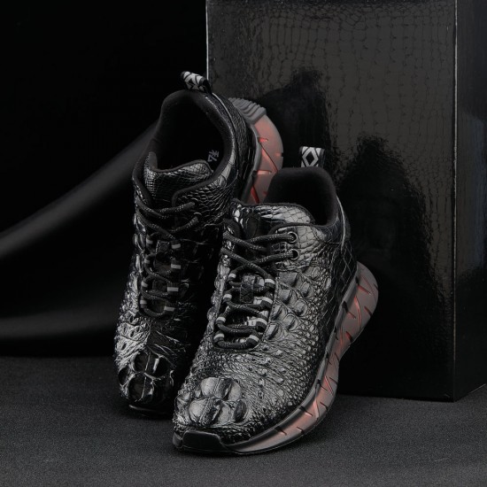 2024 New Leather Men's Shoes Genuine Leather Trend Versatile Sports and Casual Shoes Thick Sole Elevated Shoes Wholesa