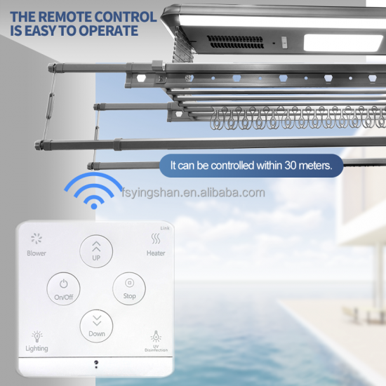 High Quality Smart Racks Appliance Balcony Ceiling Drying Racks Clothes Drying Rack Hanger Dryer for Home+Voice Control