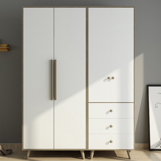 Modern Extendable White Mirrored Wardrobe Foldable Panel Bedroom Kitchen Furniture Traditional Plastic Home Clothes Storage