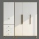 Modern Extendable White Mirrored Wardrobe Foldable Panel Bedroom Kitchen Furniture Traditional Plastic Home Clothes Storage
