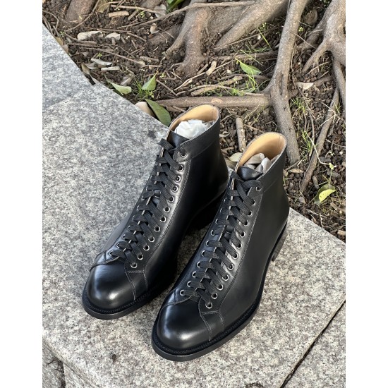 Men Blake Welt Boxing Boot Sneaker Shoes Top Calf Leather Ankle Boots Handmade Casual Mans Classic Lace up TOP Shoe Factory