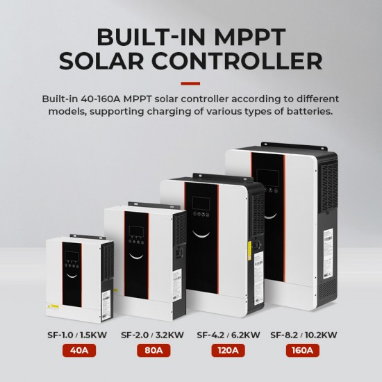 3.6KW DC 24V AC 110V 120V Hybrid Inverter Home Solar Energy System WIFI LCD MPPT Controller 120V 240V Pure Sine Wave Single