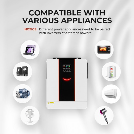 3.6KW DC 24V AC 110V 120V Hybrid Inverter Home Solar Energy System WIFI LCD MPPT Controller 120V 240V Pure Sine Wave Single