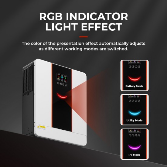 3.6KW DC 24V AC 110V 120V Hybrid Inverter Home Solar Energy System WIFI LCD MPPT Controller 120V 240V Pure Sine Wave Single