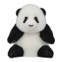 High Quality Sheepskin Plush Panda Bear Giant Soft Doll with Embroidered Technics Perfect Gift for Children