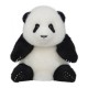 High Quality Sheepskin Plush Panda Bear Giant Soft Doll with Embroidered Technics Perfect Gift for Children
