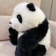 High Quality Sheepskin Plush Panda Bear Giant Soft Doll with Embroidered Technics Perfect Gift for Children