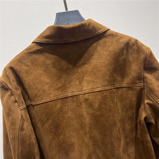 Wholesale Soft Stylish Genuine Suede Sheepskin Coat Suit Clothes Windproof Autumn Custom Women Jackets Made of Sheep Leather