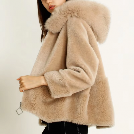 New Product Fashion Warm Lamb Clothes Winter Coat Short Woman Mongolian Sheep Fur Coat