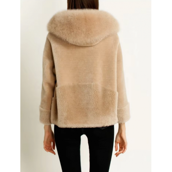 New Product Fashion Warm Lamb Clothes Winter Coat Short Woman Mongolian Sheep Fur Coat