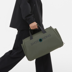 Custom Large PU Sports Bag for Women & Men Waterproof Gym Fitness Yoga Weekender Travel Duffle for Travelling & Garment Storage